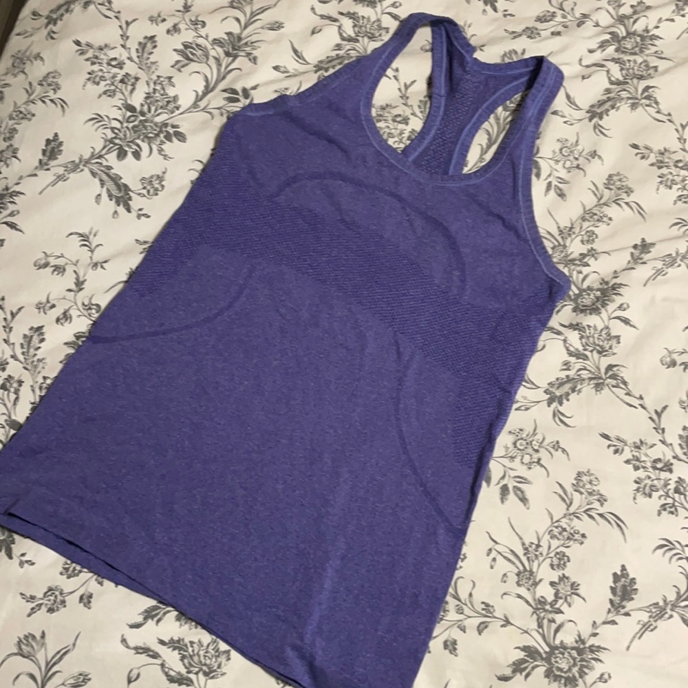 Lululemon Swiftly Purple Razorback Top Sz 4